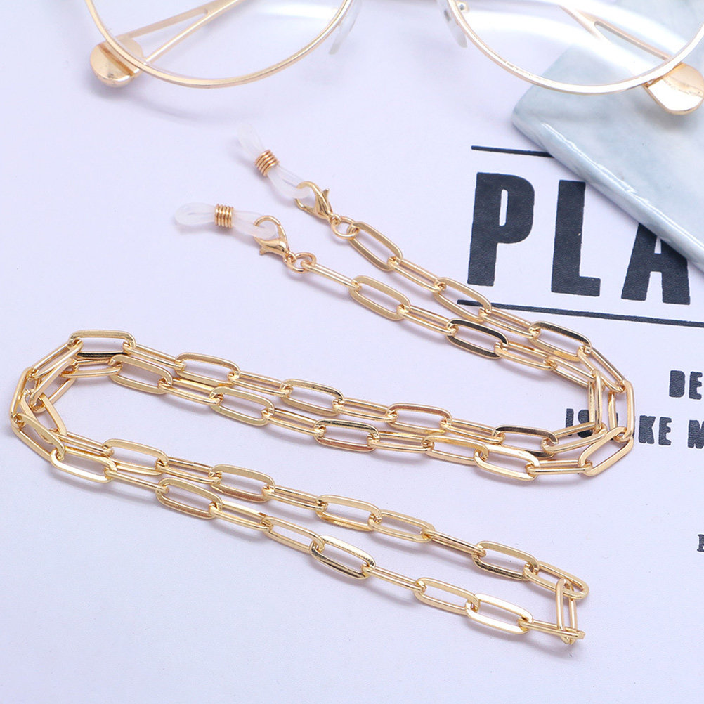 Mask Chain Holder - สายคล้องแว่นตาแบบคลิปหนีบกระดาษสีทอง สายคล้องหน้ากากอนามัย สายคล้องหน้ากากกันหาย สำหรับใช้ทั้งในร่มและกลางแจ้ง
