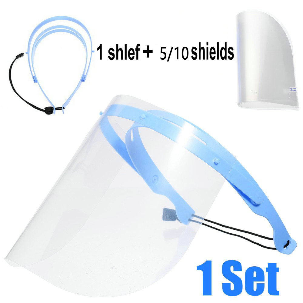 Anti Pollution Mask - ทันตแพทย์ป้องกัน Full SHIELD หน้ากากหน้ากากโปร่งใสปรับขนาดชุดกันฝุ่นแบคทีเรียทันตกรรม Anti-FOG Mask