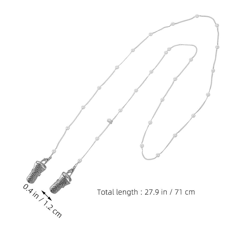 2 ชิ้น สายคล้องแว่นตาประดับมุก - Mask Chain Holder บทวิจารณ์และราคา